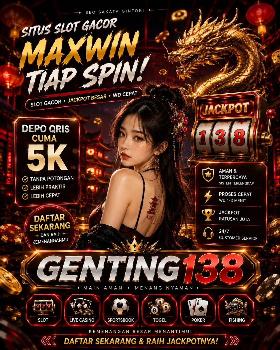 GENTING138 Daftar Akses Login Resmi Situs Game Online Gampang Menang Terbaru!